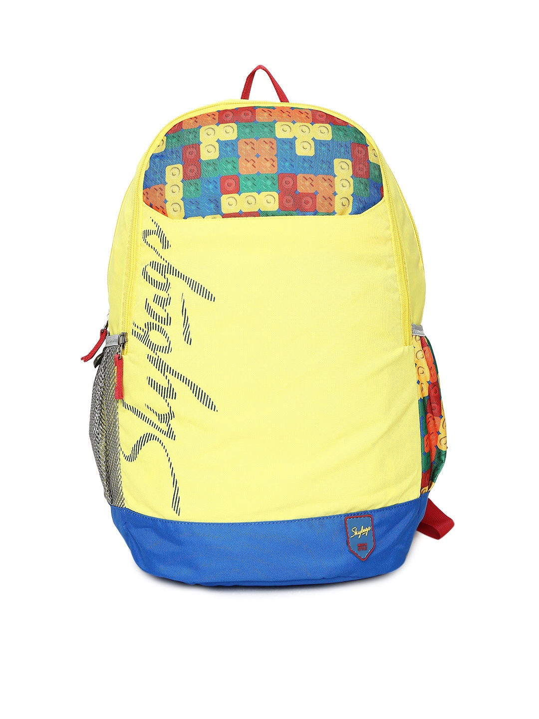 skybags blue and yellow backpack