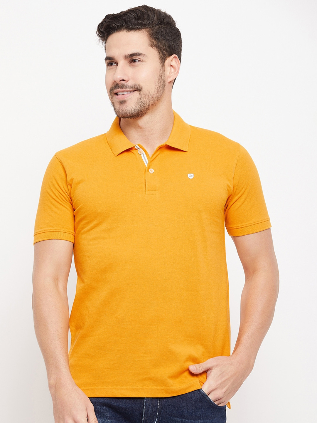 Cantabil Men Polo Collar Short Sleeve Cotton T-shirt