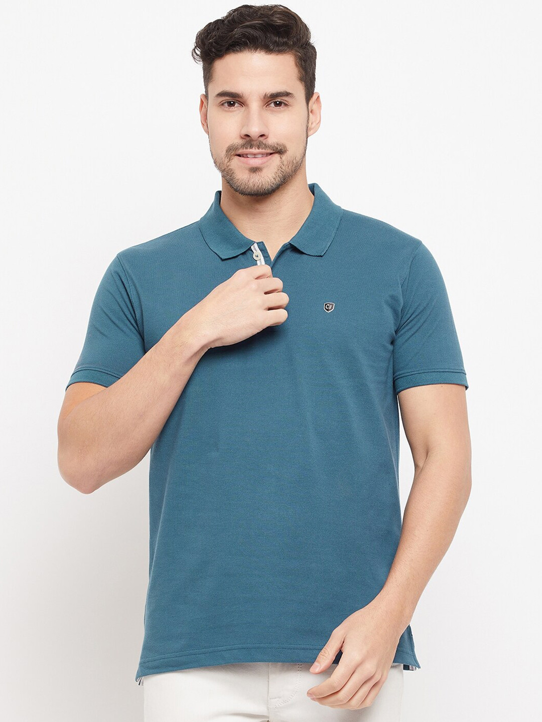 Cantabil Polo Collar Short Sleeves Cotton T-shirt
