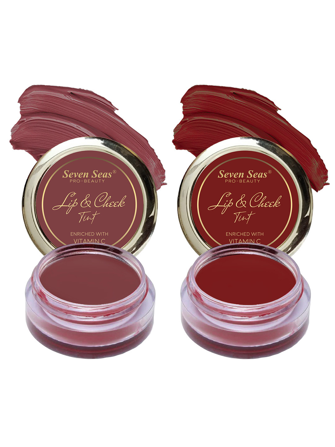 Seven Seas Set of 2 Lips & Cheek Smudge-Proof Tint with Vitamin C - 8 g each