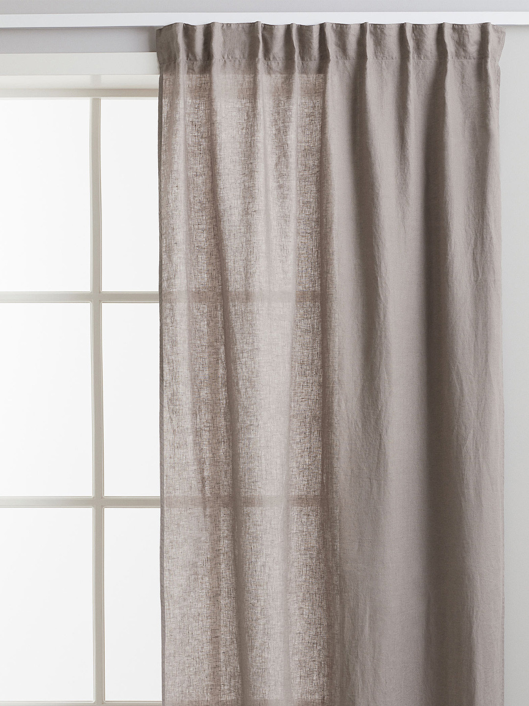 H&M Beige 2-Pack Multiway Linen Curtains