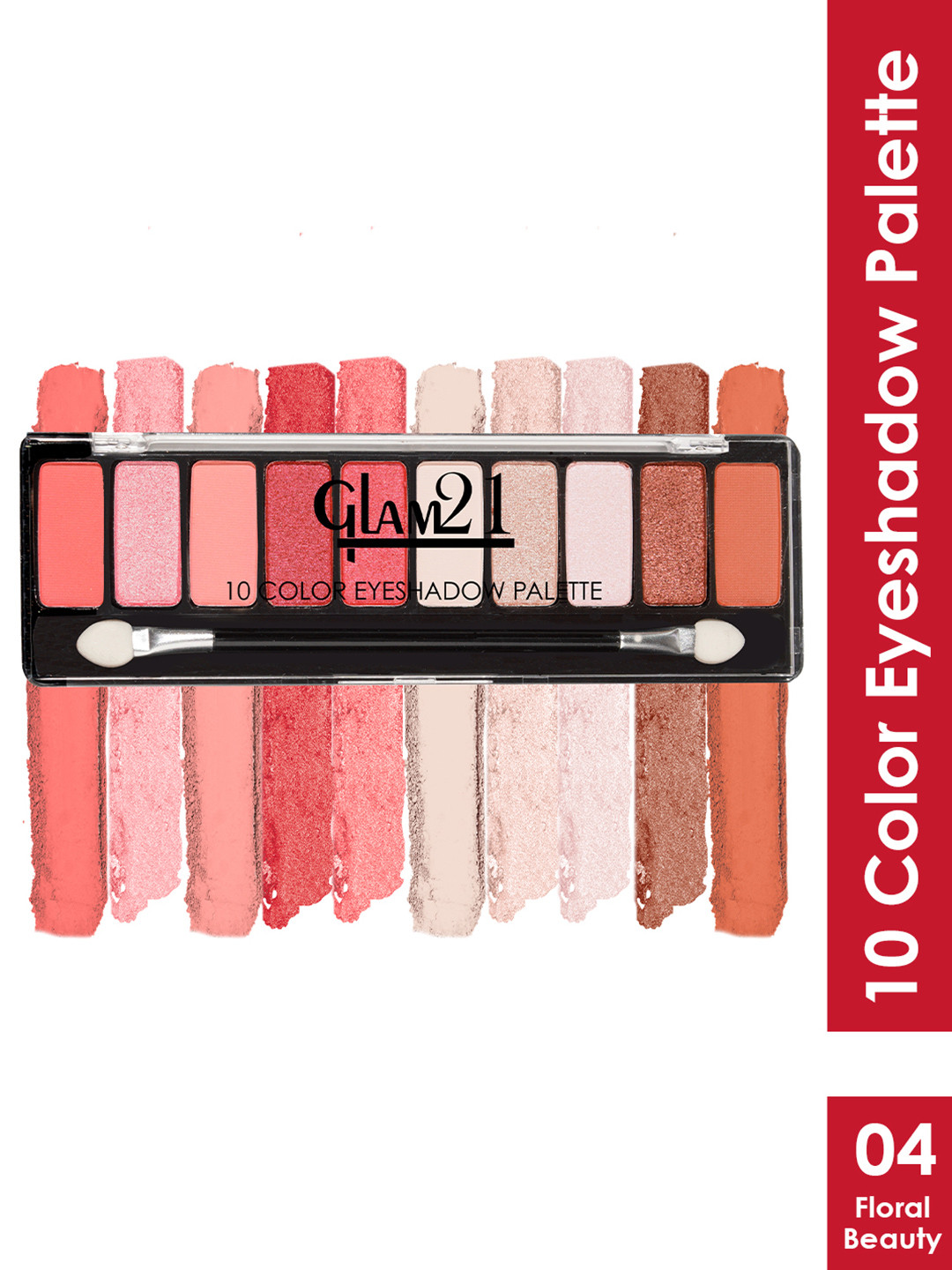 GLAM21 10 Colors Eyeshadow Palette - Floral Beauty - 8.8g