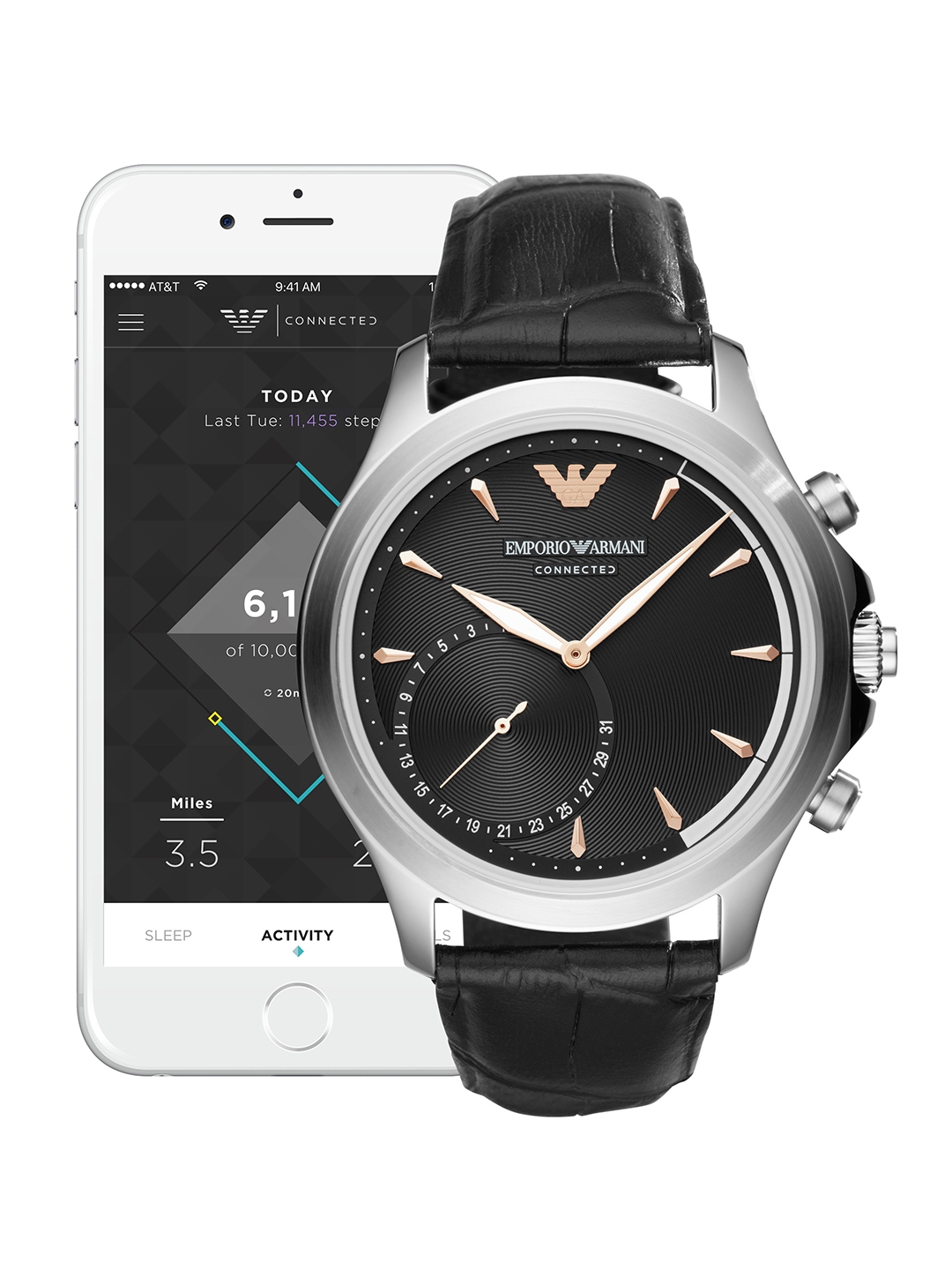 Buy Emporio Armani Connected Men Black Hybrid Smart Watch ART3013
