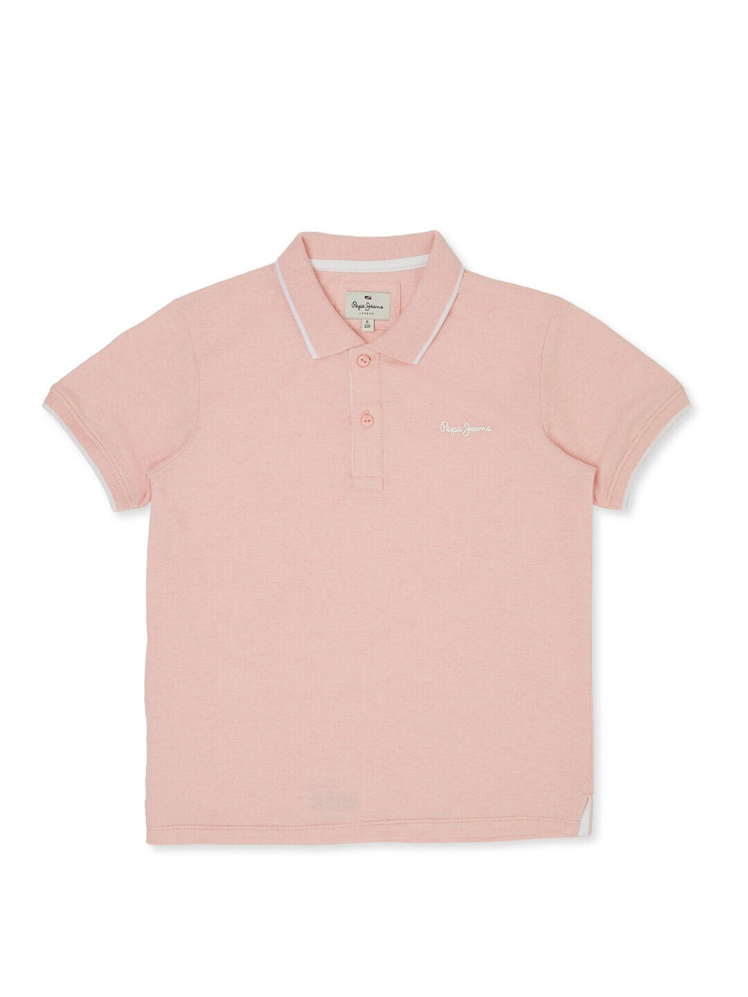 Pepe Jeans Boys Pink Polo Collar T-shirt