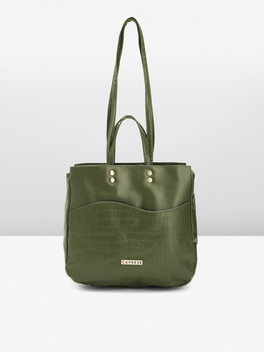 Caprese Animal Textured Structured Shoulder Bag