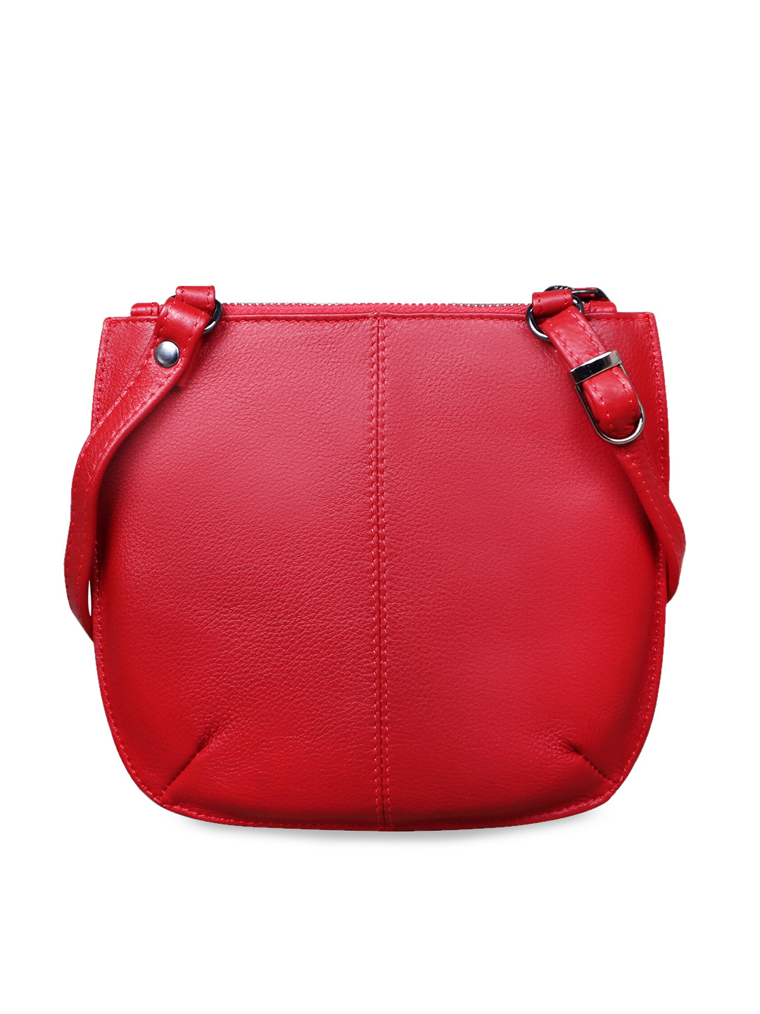 CALFNERO Non-Detachable Strap Single Compartment Leather Structured Sling Bag