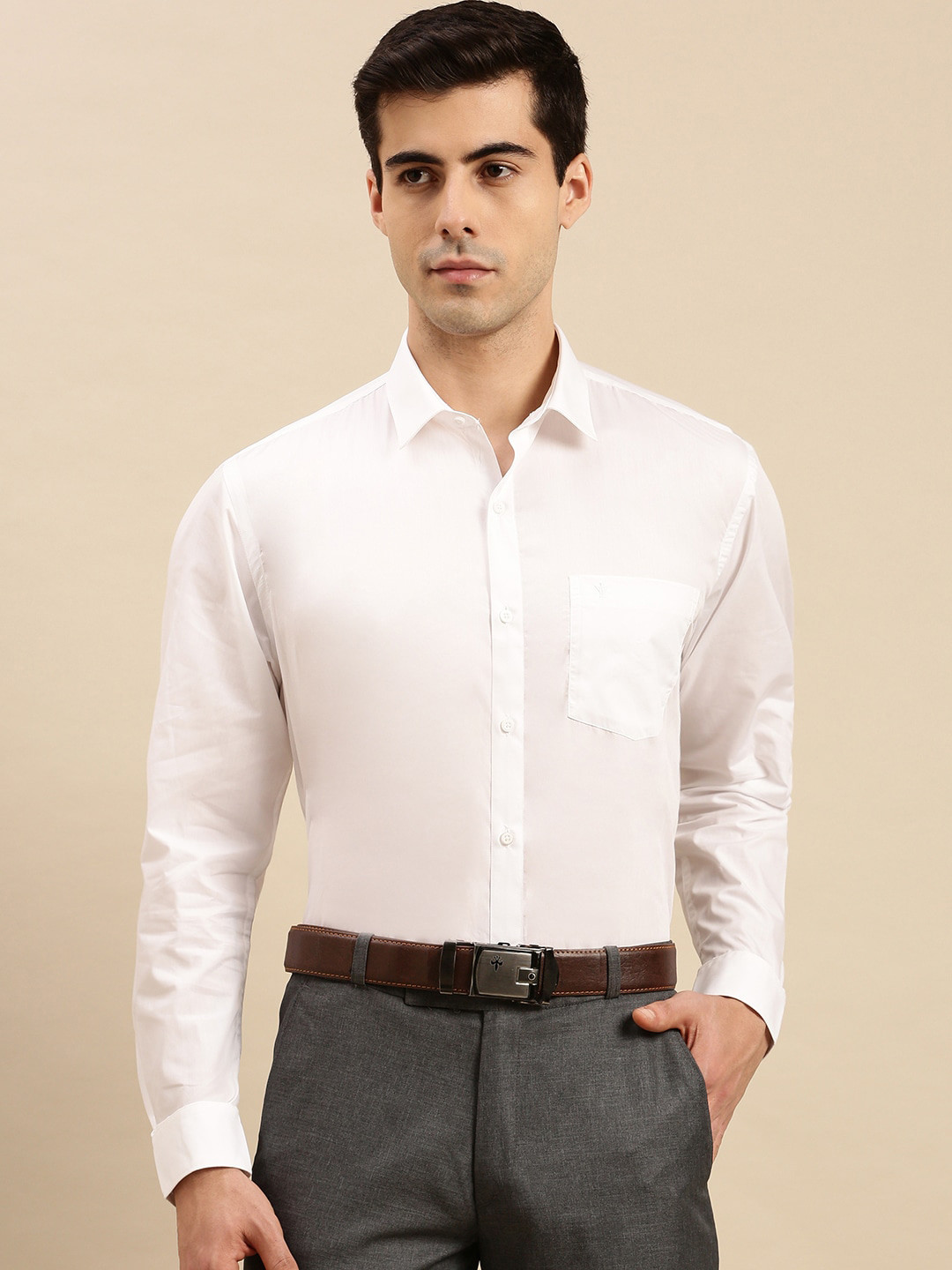 Ramraj Men Cotton Long Sleeves Formal Shirt
