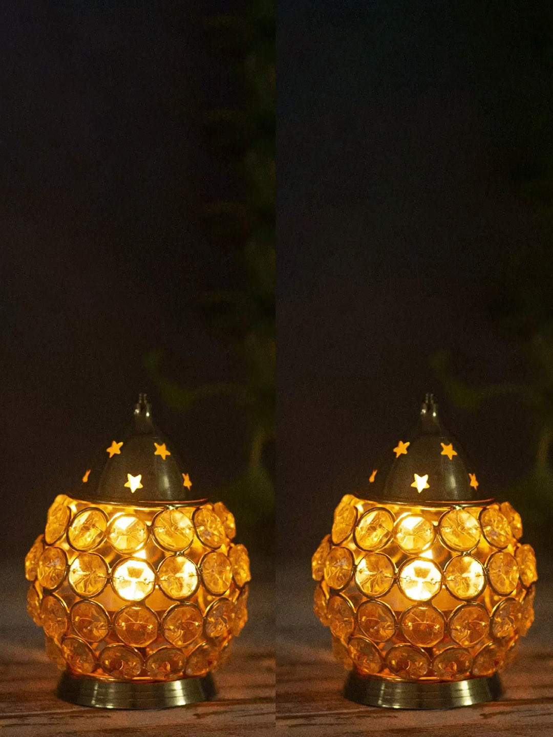 Fashion Bizz 2 Pieces Crystal Diyas