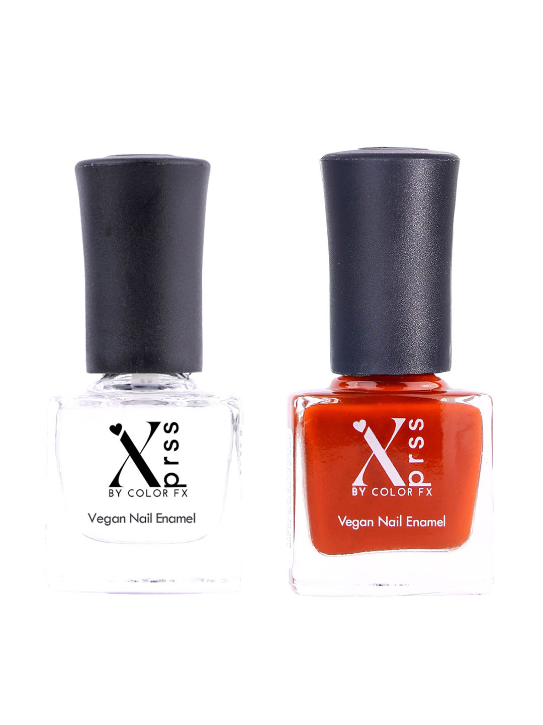 Color Fx Set Of 2 Xprss Vegan Nail Enamels 10 ml Each - Rust 305 & Transparent 313