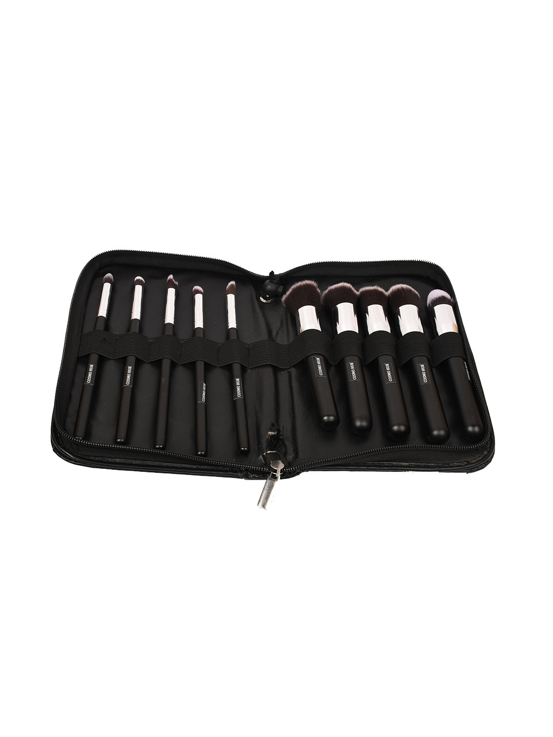 COSMO HUB Upper Class 10 Pieces Premium Quality Make Up Brush Set - Black