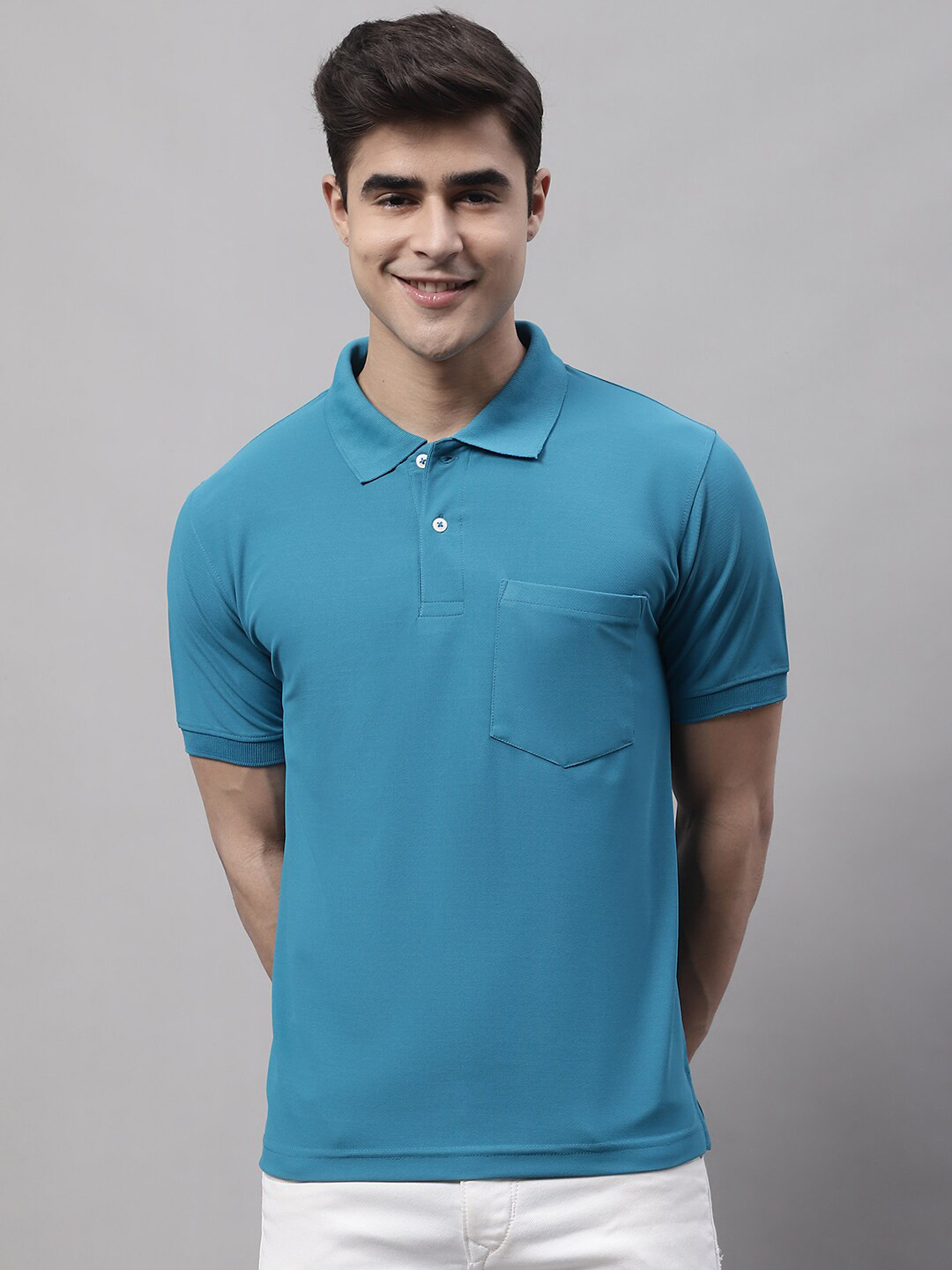 Obaan Men Polo Collar Short Sleeve T-shirt