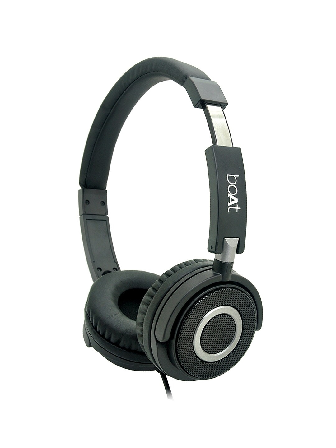 boAt BassHeads 900 Black Wired Headset with Enhanced Bass Lightweight Foldable Design