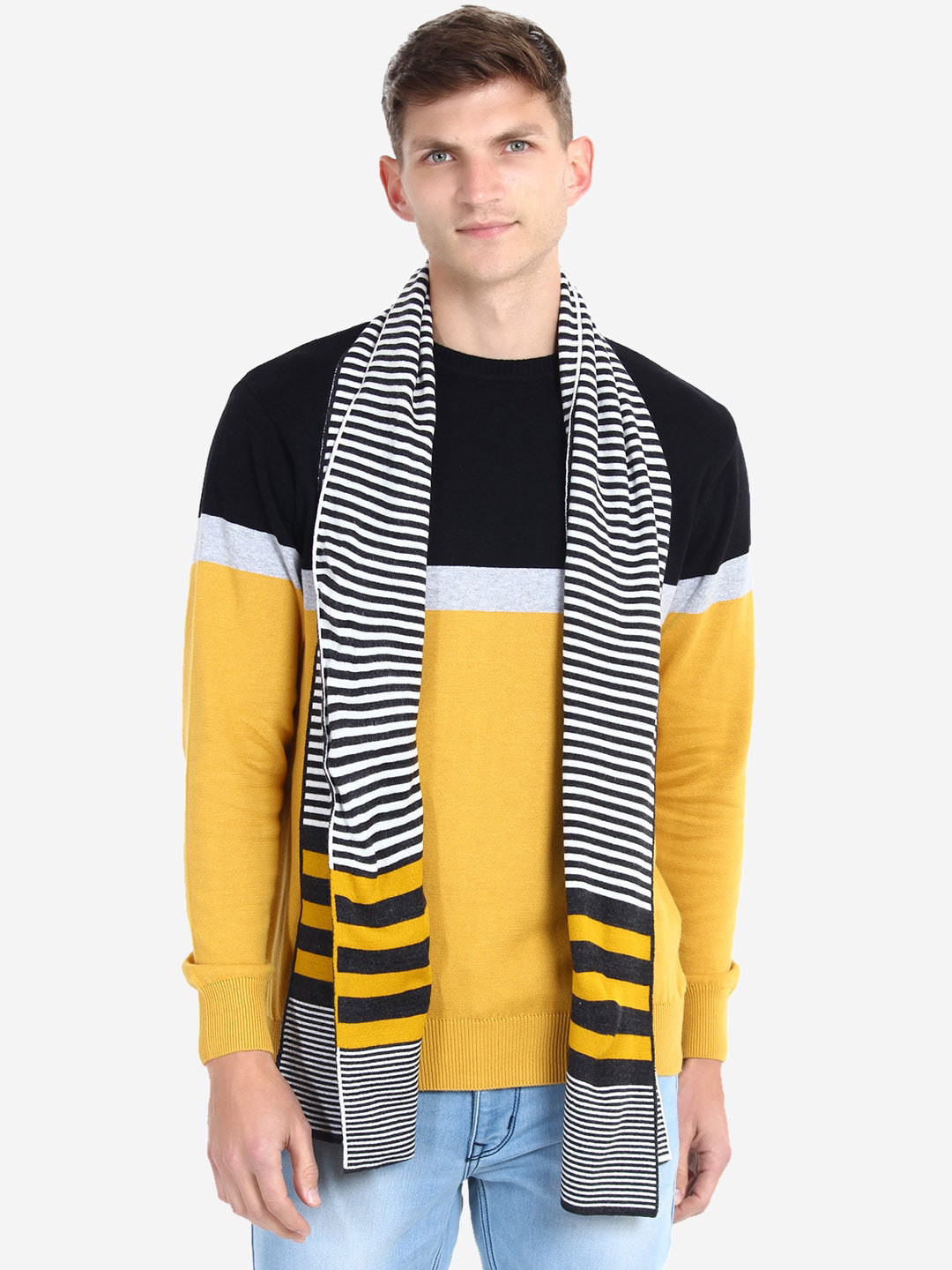 JoE Hazel Men Striped Muffler