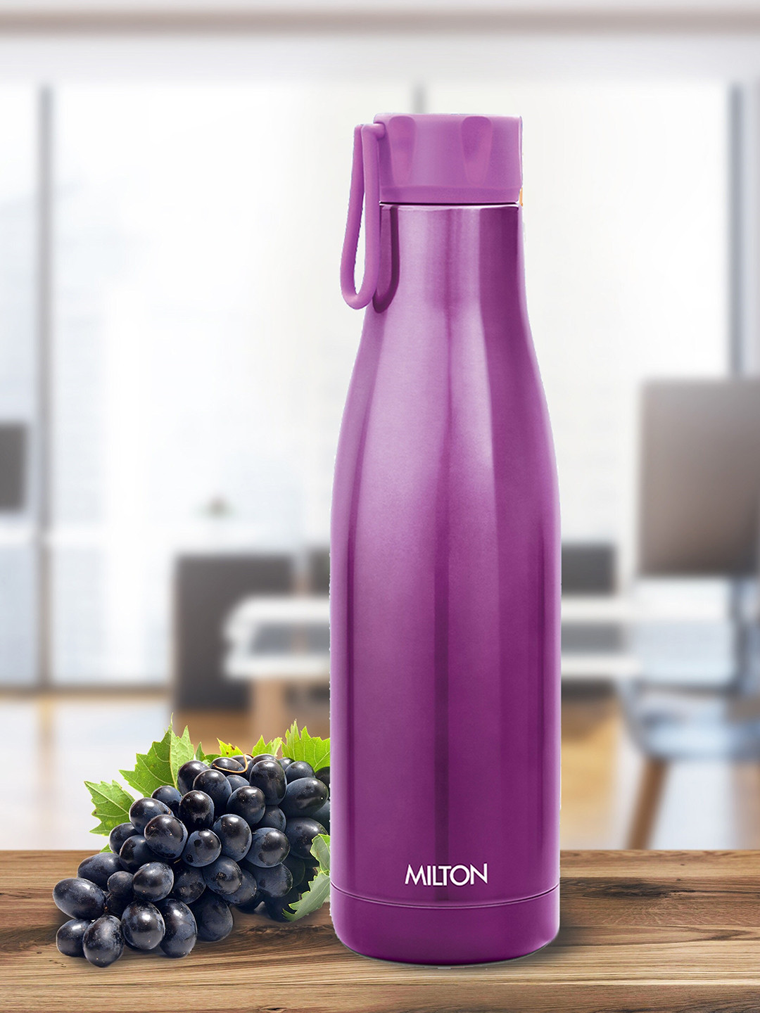 Milton Fame 800 Purple Stainless Steel Double Wall Vacuum Water Bottle - 760ml