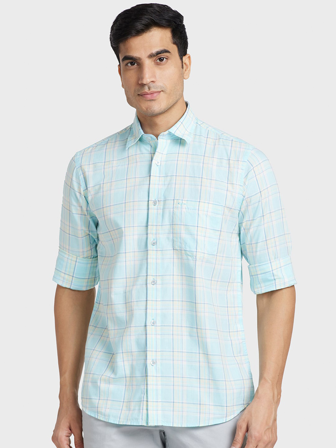 ColorPlus Checked Tailored Fit Casual Shirt