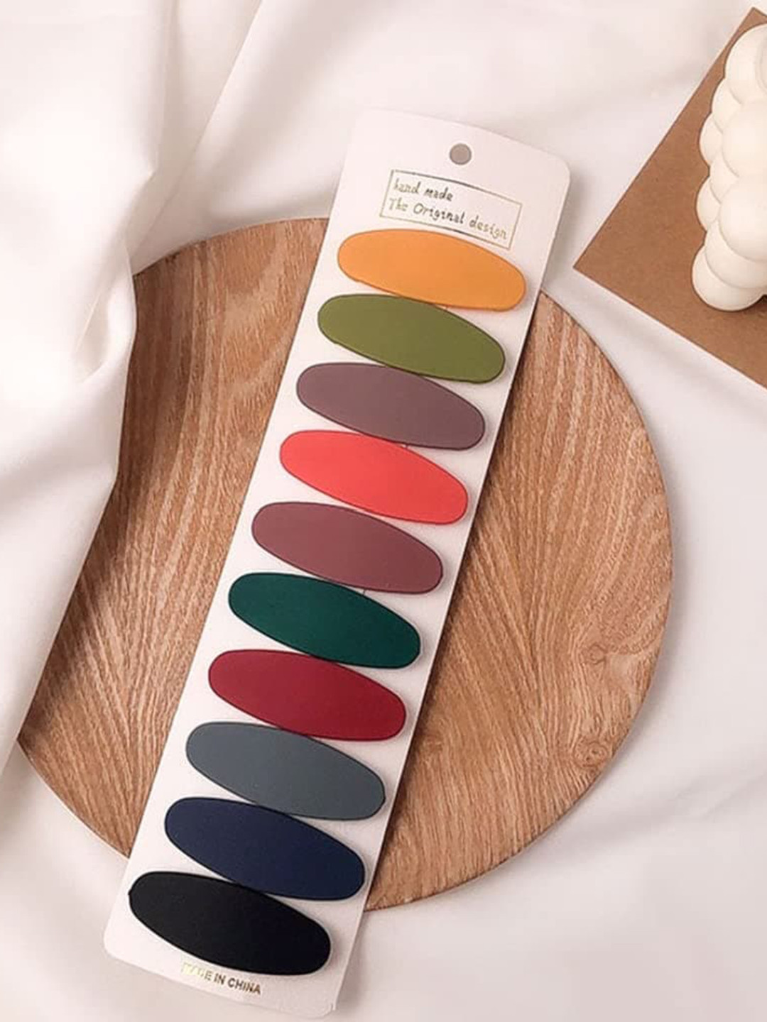 CHANDERKASH Women 10 Pcs Matte Finish Korean Style Tic Tac Hair Clips