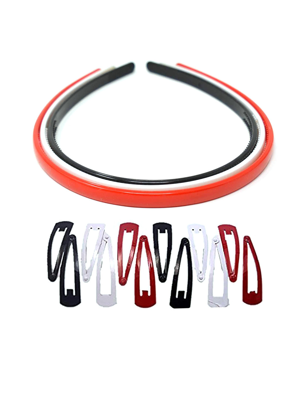 CHANDERKASH Women 10 Pieces Hair Bands And Metal Tic Tac Hair Clips