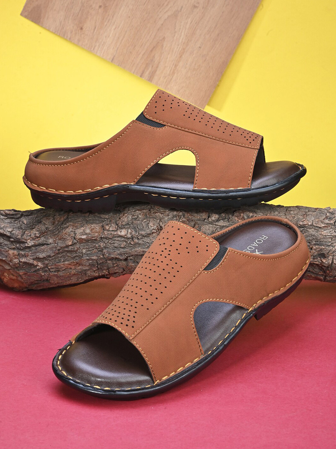 The Roadster Lifestyle Co. Men Textured Sleek Silhouette Slip-On Casual Sandal