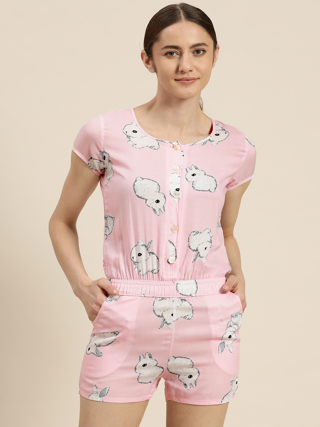 Sweet Dreams Printed Night Playsuit