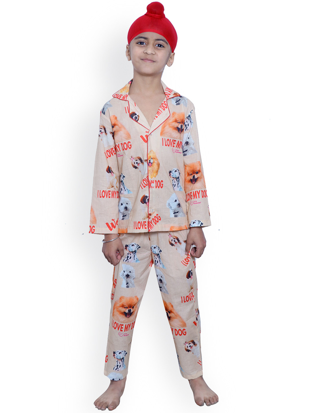 Little Musketeer Boys I Love My Dog Pure Cotton Night Suit