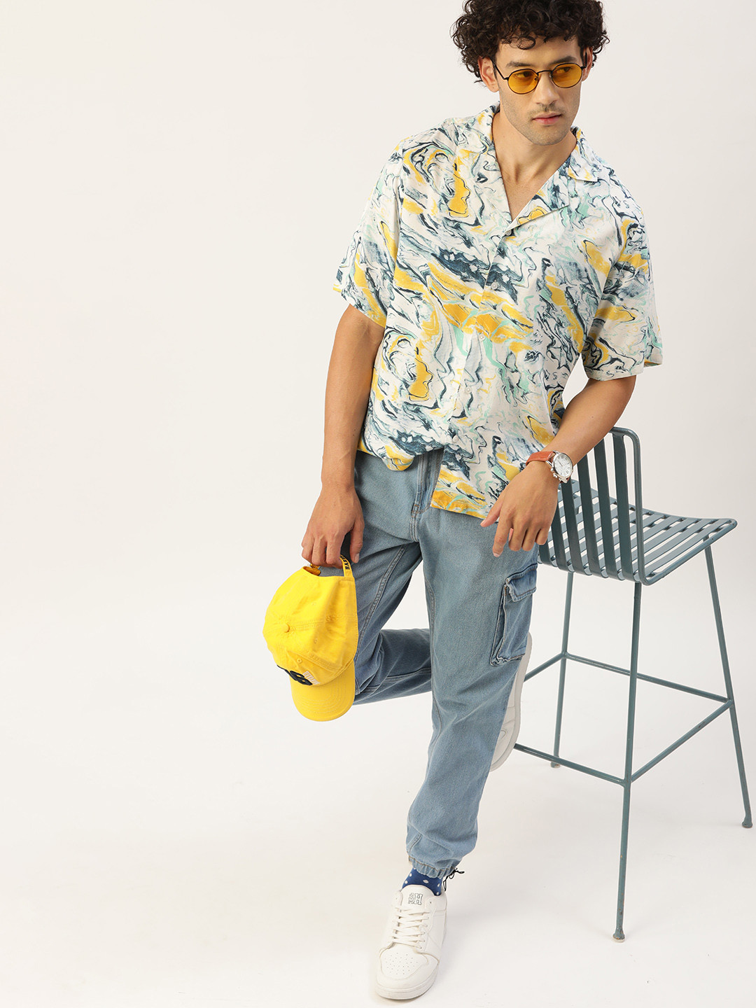 Kook N Keech Classic Printed Cuban Collar Casual Resort Shirt