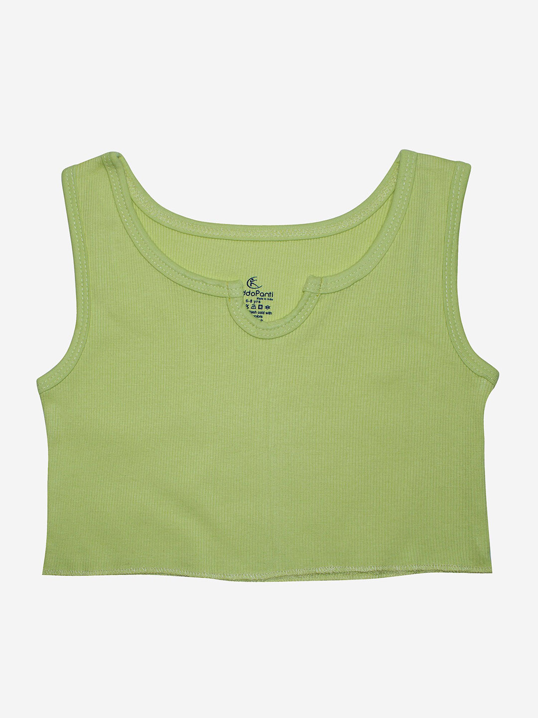 KiddoPanti Girls Notched Neck Tank Crop Top