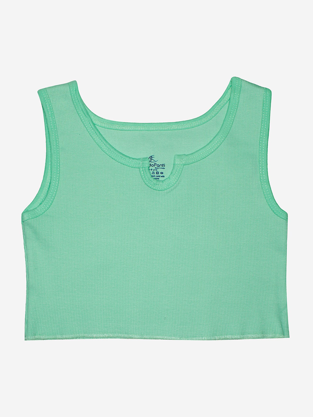 KiddoPanti Girls Round Neck Tank Crop Top