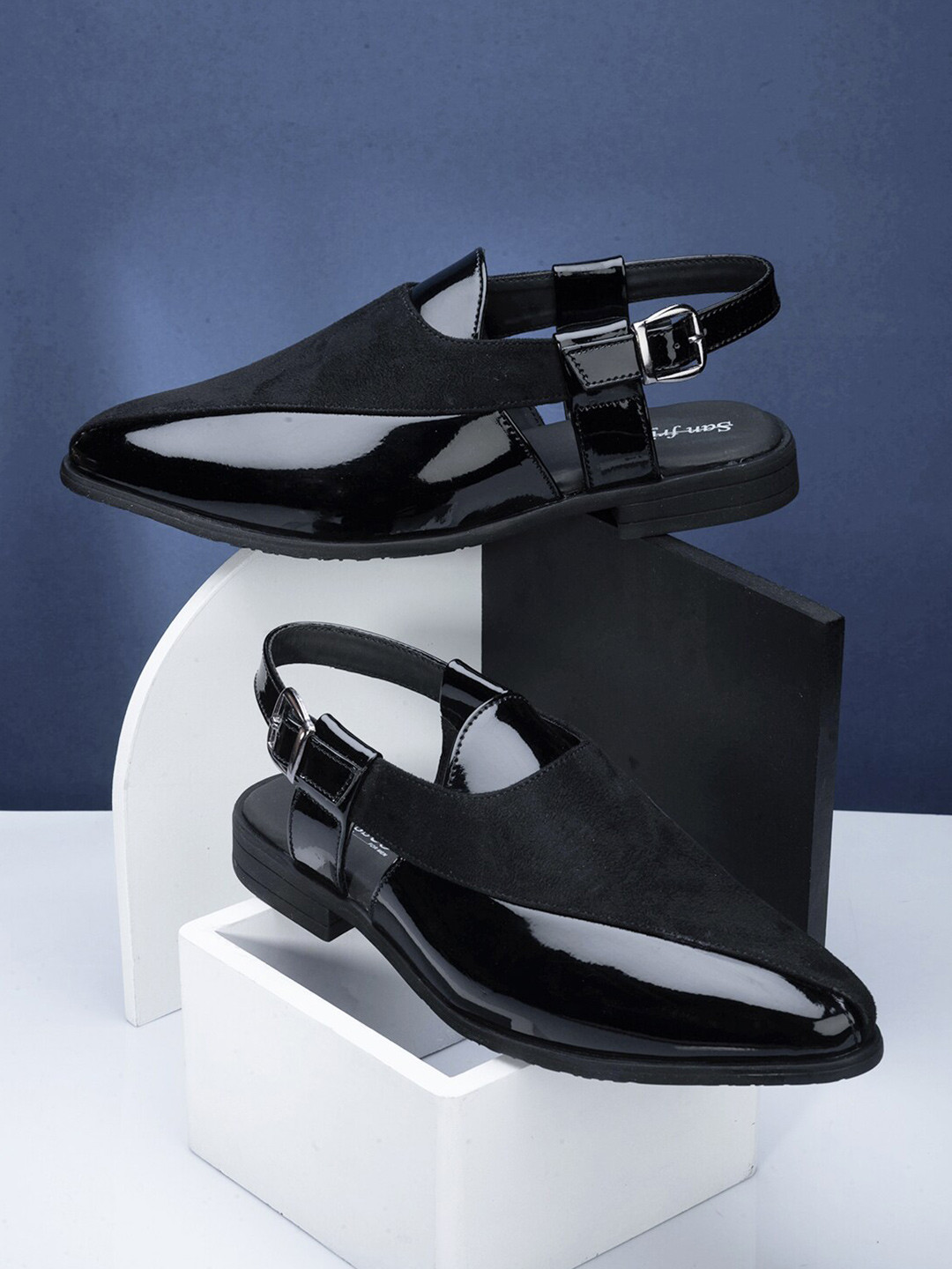 San Frissco Men Solid Shoe-Style Sandals