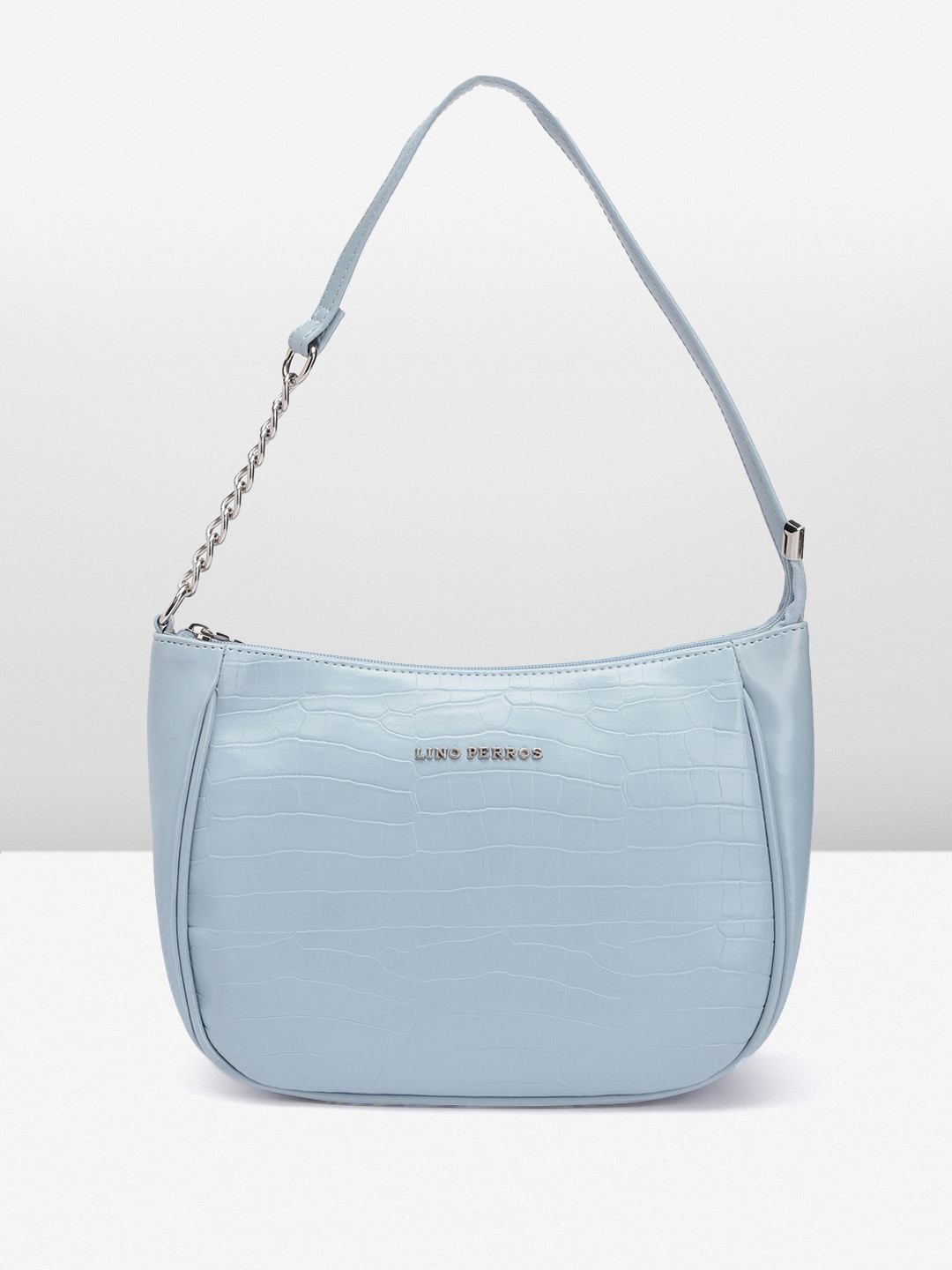 Lino Perros Women Croc Textured Structured Shoulder Bag