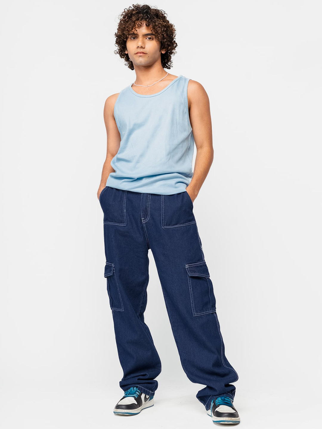 FREAKINS Men Cotton High-Rise Jeans