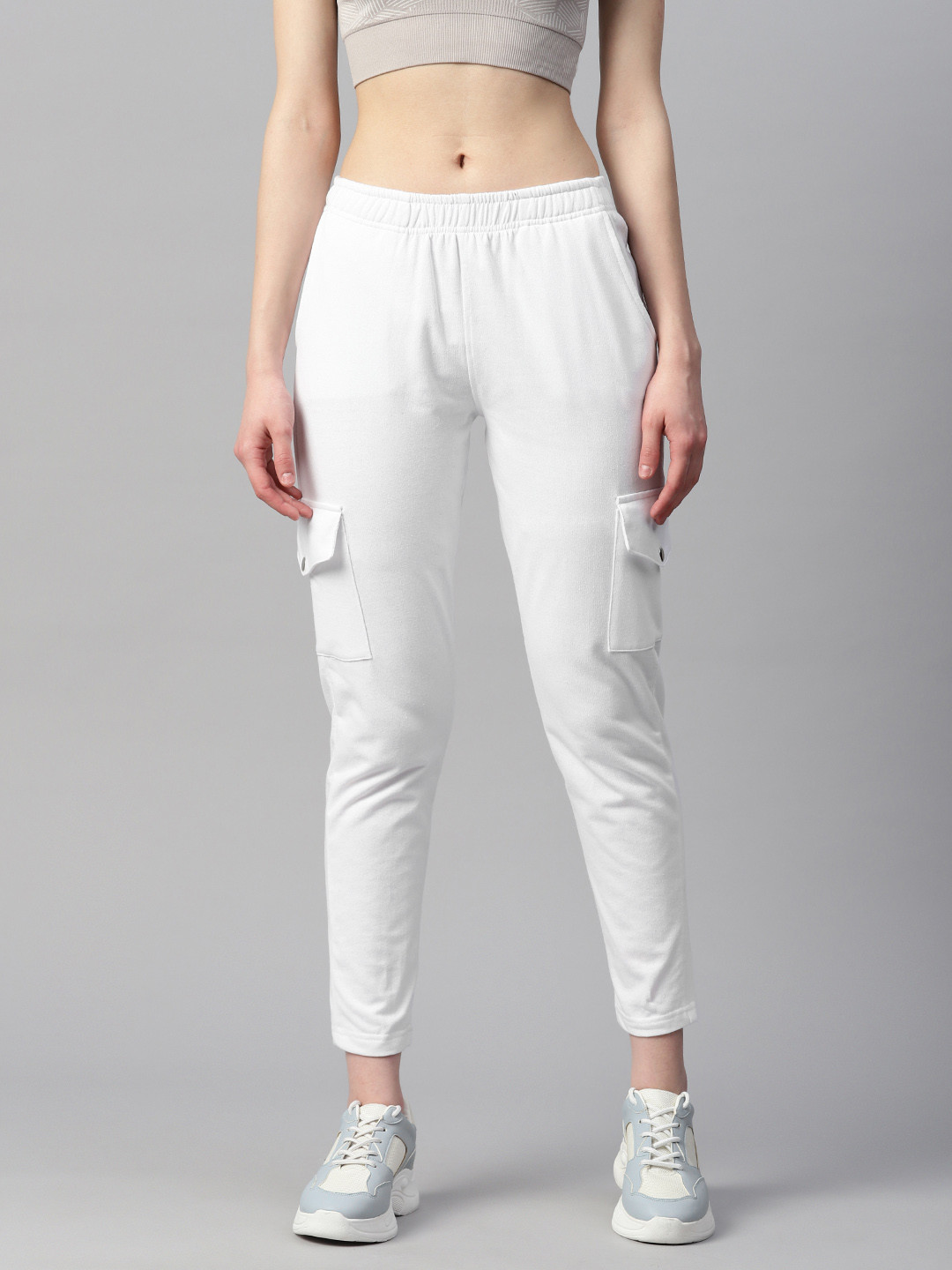 Laabha Women Cargo Slim Fit Track Pants