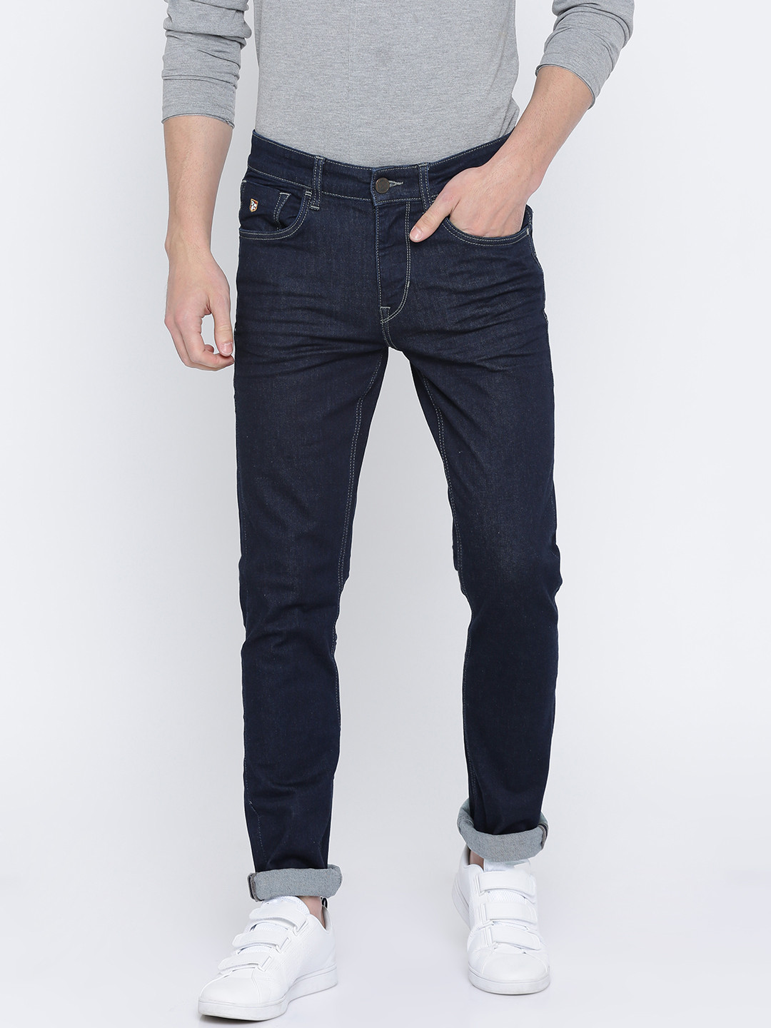 U.S. Polo Assn. Denim Co. Men Blue Regalllo Skinny Fit Mid-Rise Clean Look Stretchable Jeans
