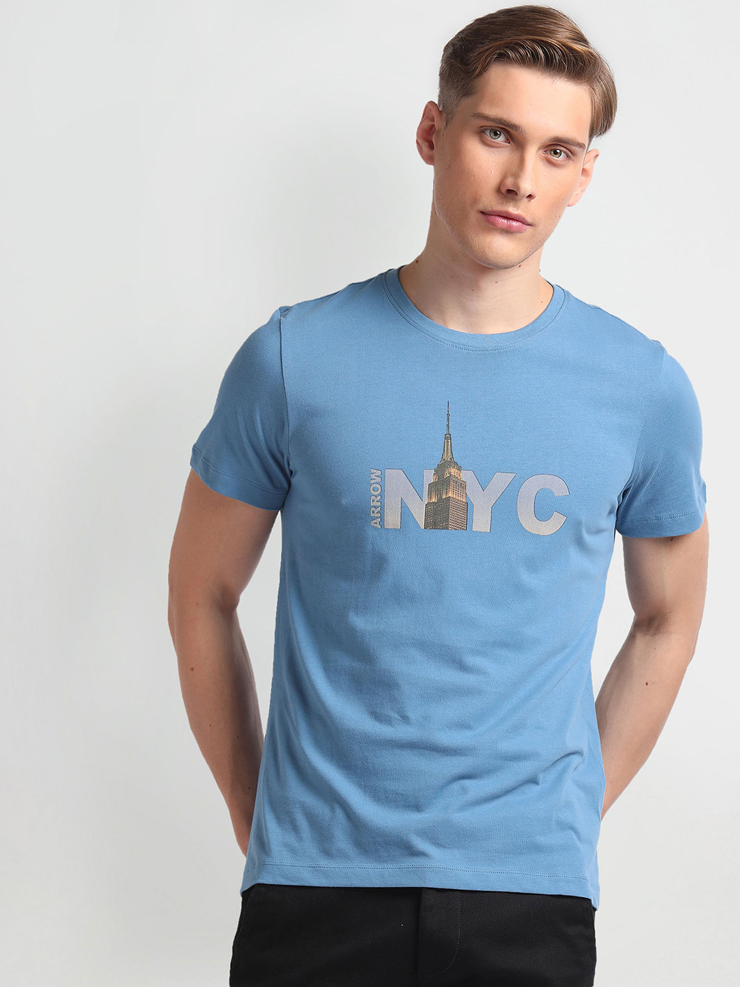 Arrow Sport Pure Cotton Graphic Print T-Shirt
