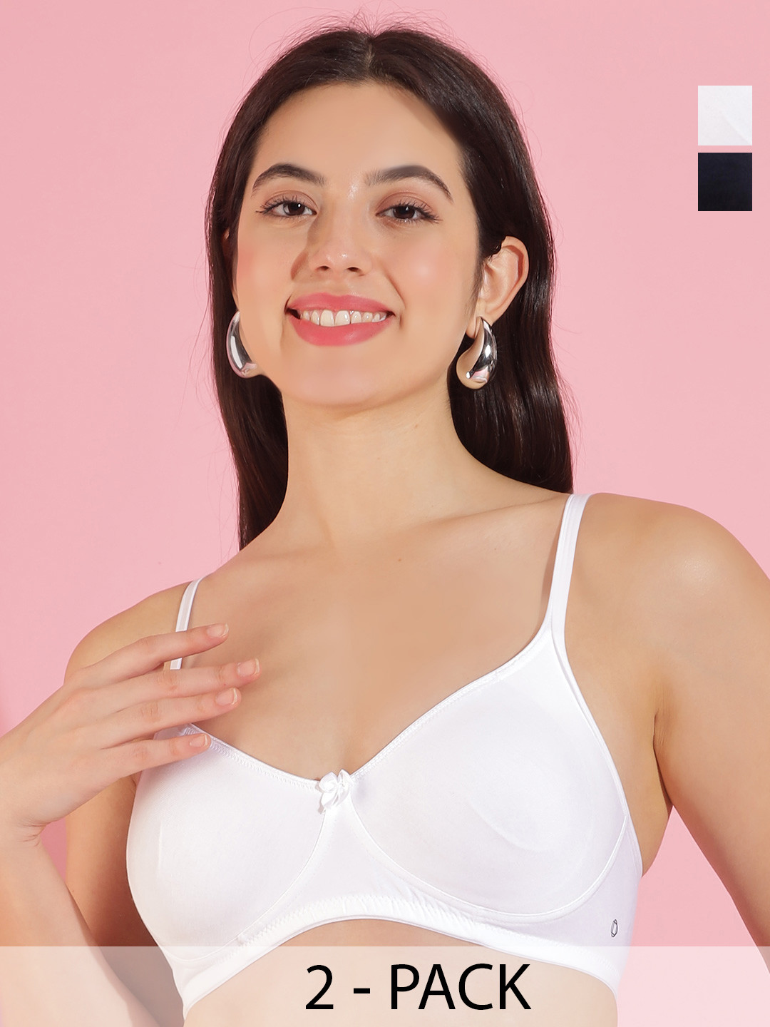 Dollar Missy Pack of 2 Wire-Free Basic Support Bra