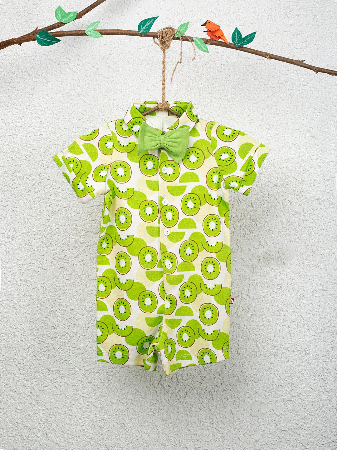 Nino Bambino Infant Boys Printed Organic Cotton Rompers