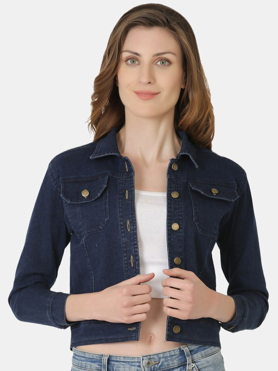 SAAKAA Crop Denim Jacket