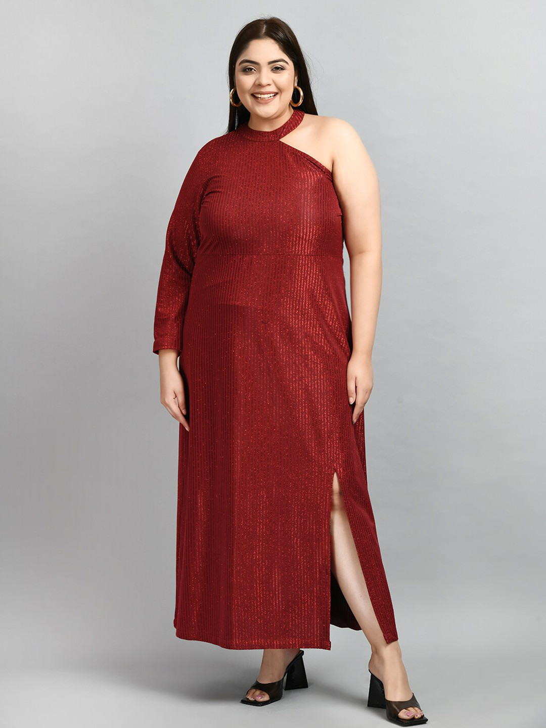 PrettyPlus by Desinoor.com Red Maxi Dress
