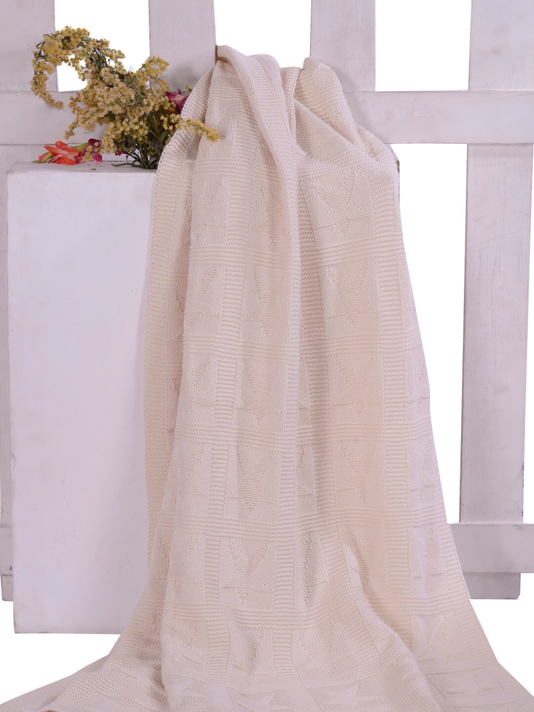 JoE Hazel Cream AC Room 550 GSM Baby Single Bed Blanket