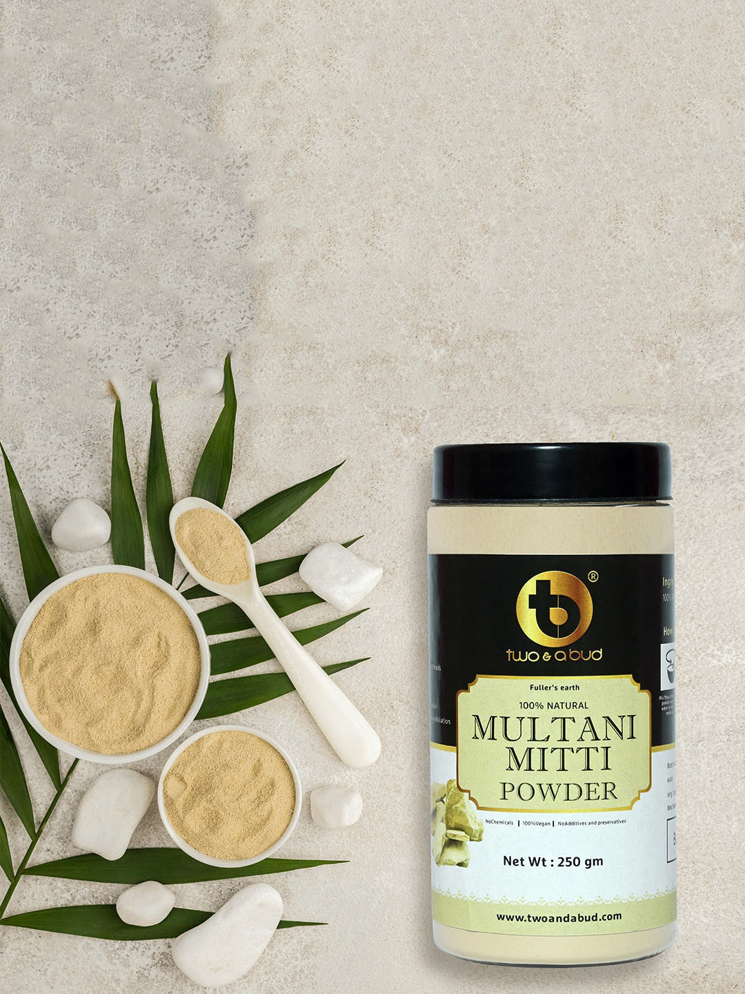 Two & A Bud Fullers Earth 100% Natural Multani Mitti Powder - 250 gm