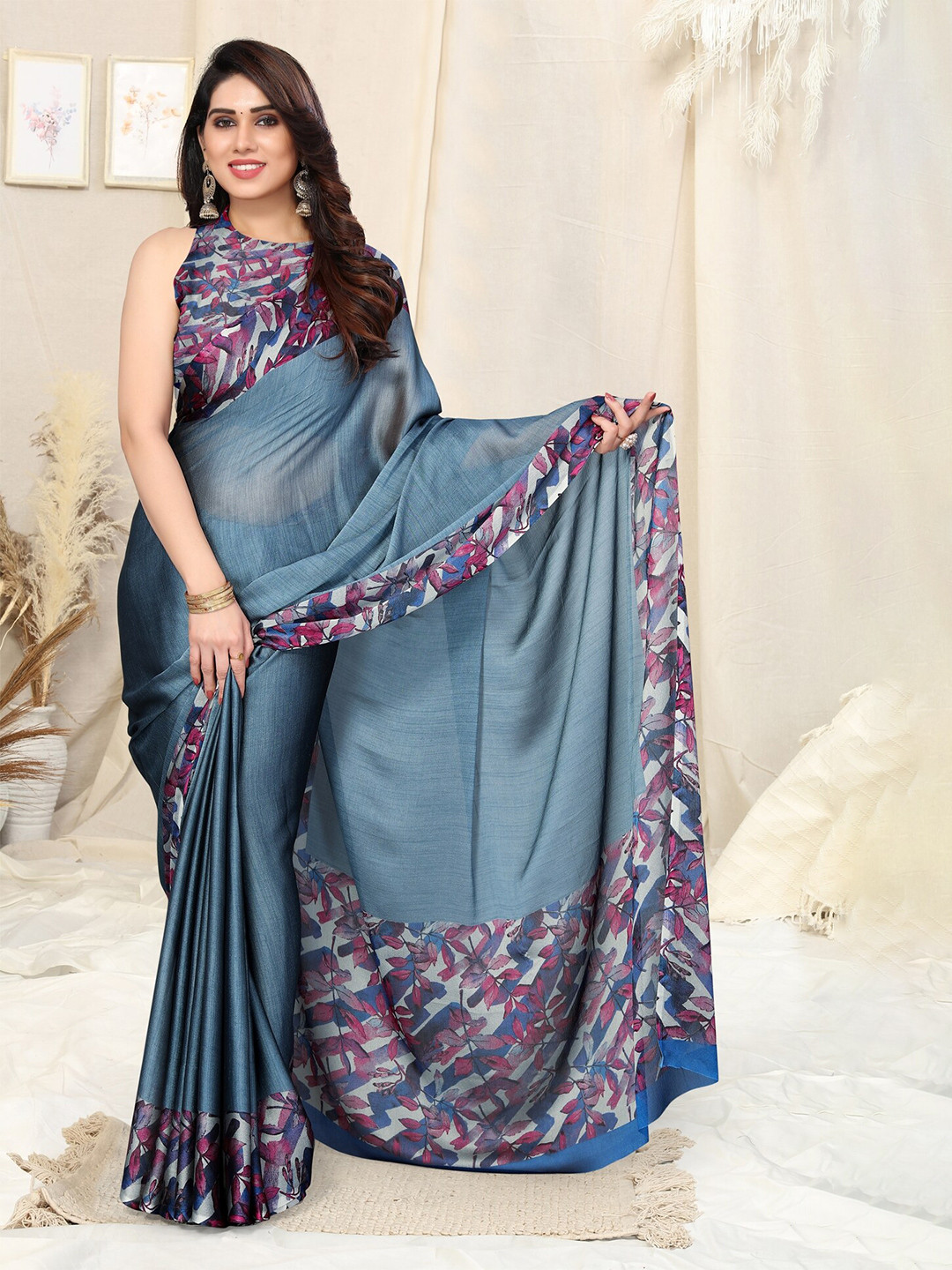 KALINI Abstract Printed Ply Chiffon Saree