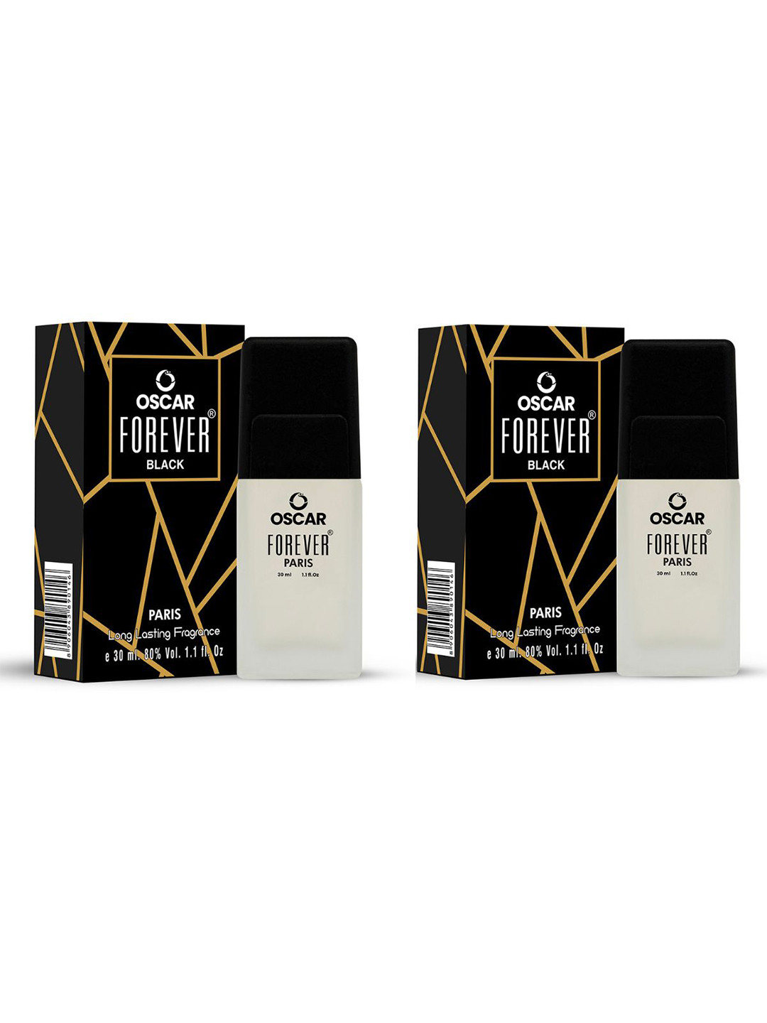 OSCAR Men Set Of 2 Forever Black Long Lasting Perfume Spray - 30 ml Each