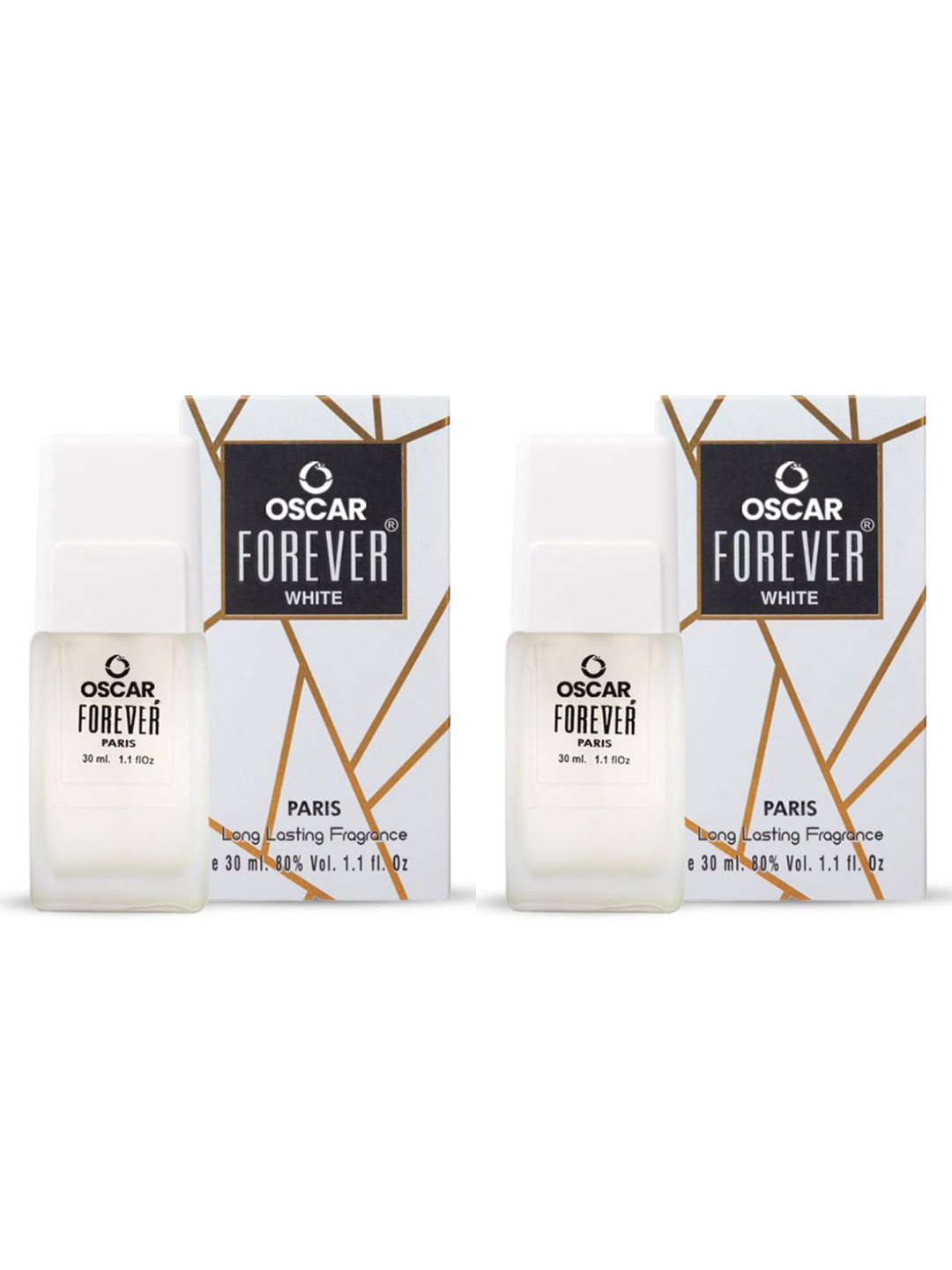 OSCAR Unisex Set Of 2 Forever White Paris Long Lasting Fragrance - 30 ml Each
