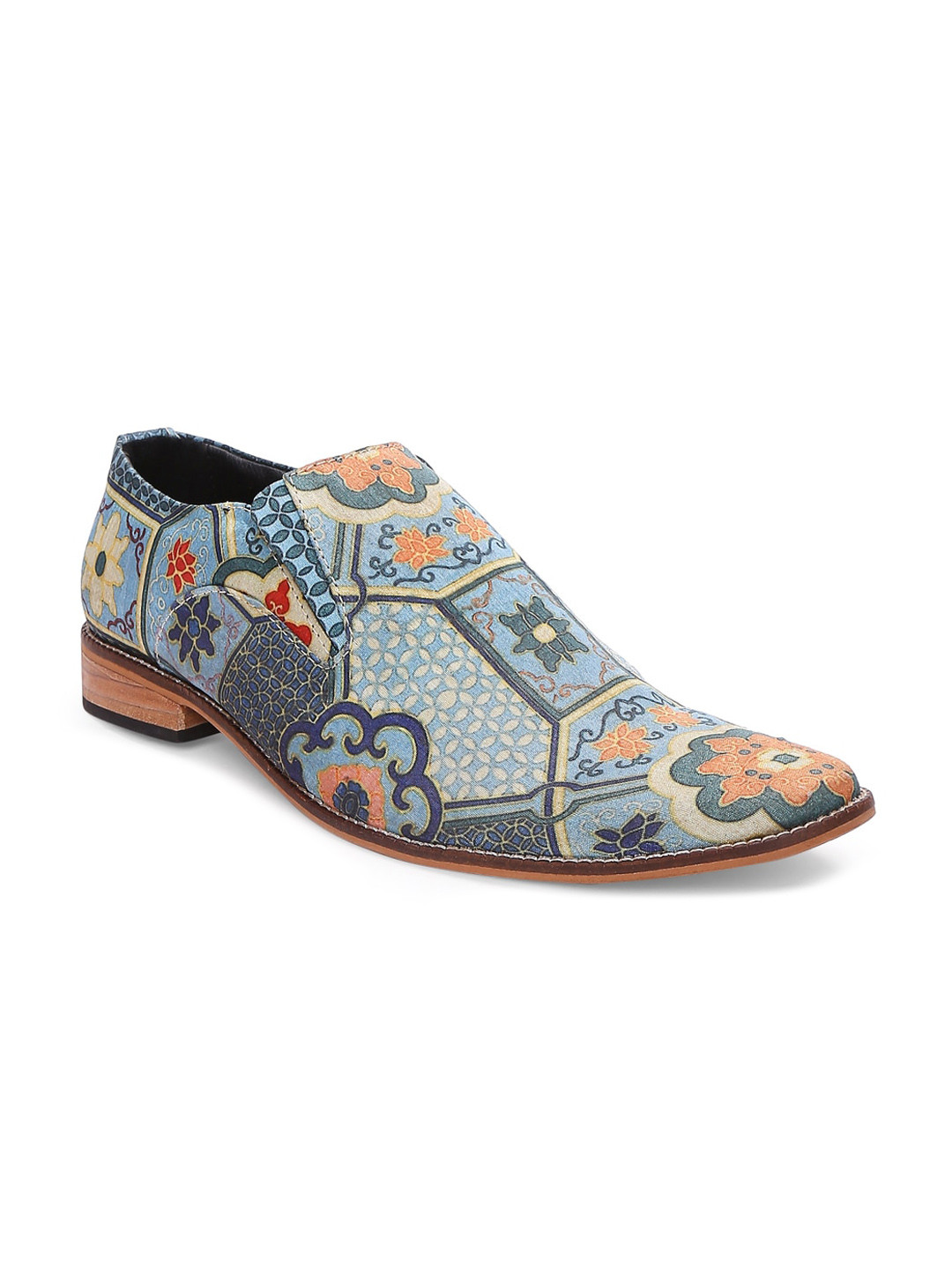 Kanvas Men Printed Slip-On Shoes