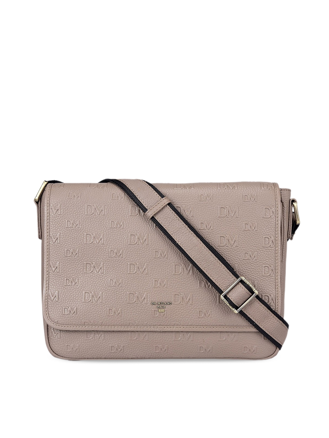 Buy Da Milano Textured Leather Structured Sling Bag Handbags for