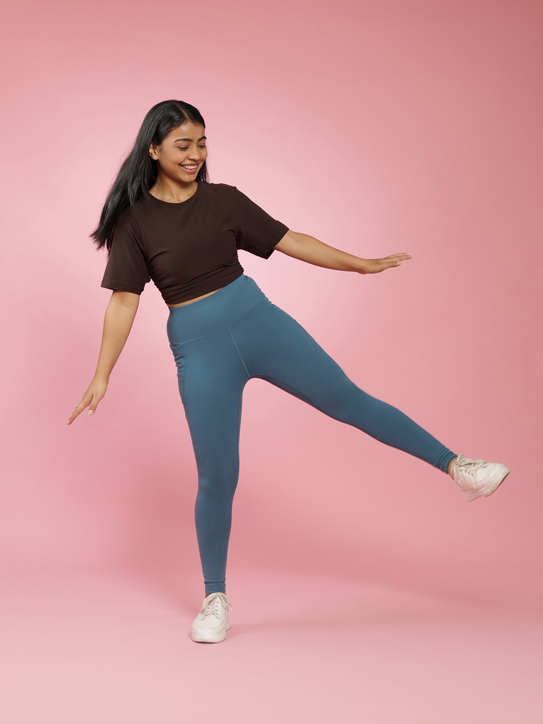 Blissclub Women High-Rise Super Soft Lightweight & Breathable Groove-In Cotton Tights