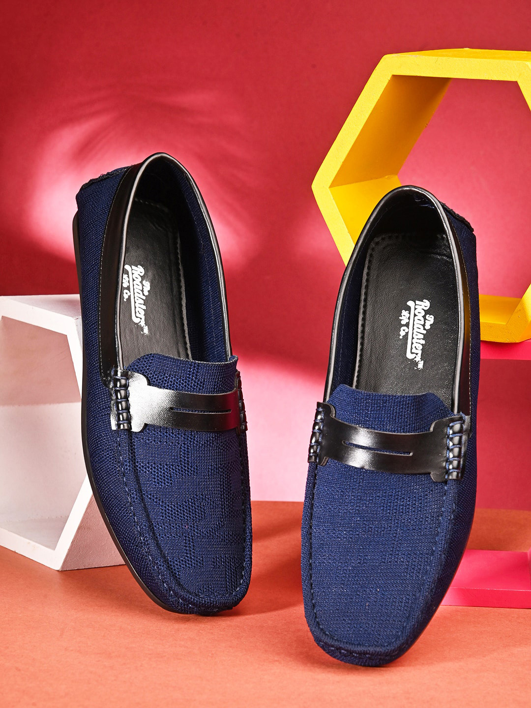 Roadster Lifestyle Co. Men Woven-Design Lightweight Loafers