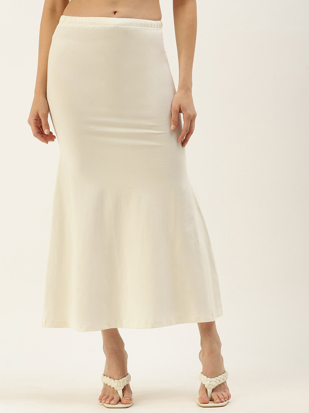 De Moza Women Cotton Side Slit Saree Shapewear