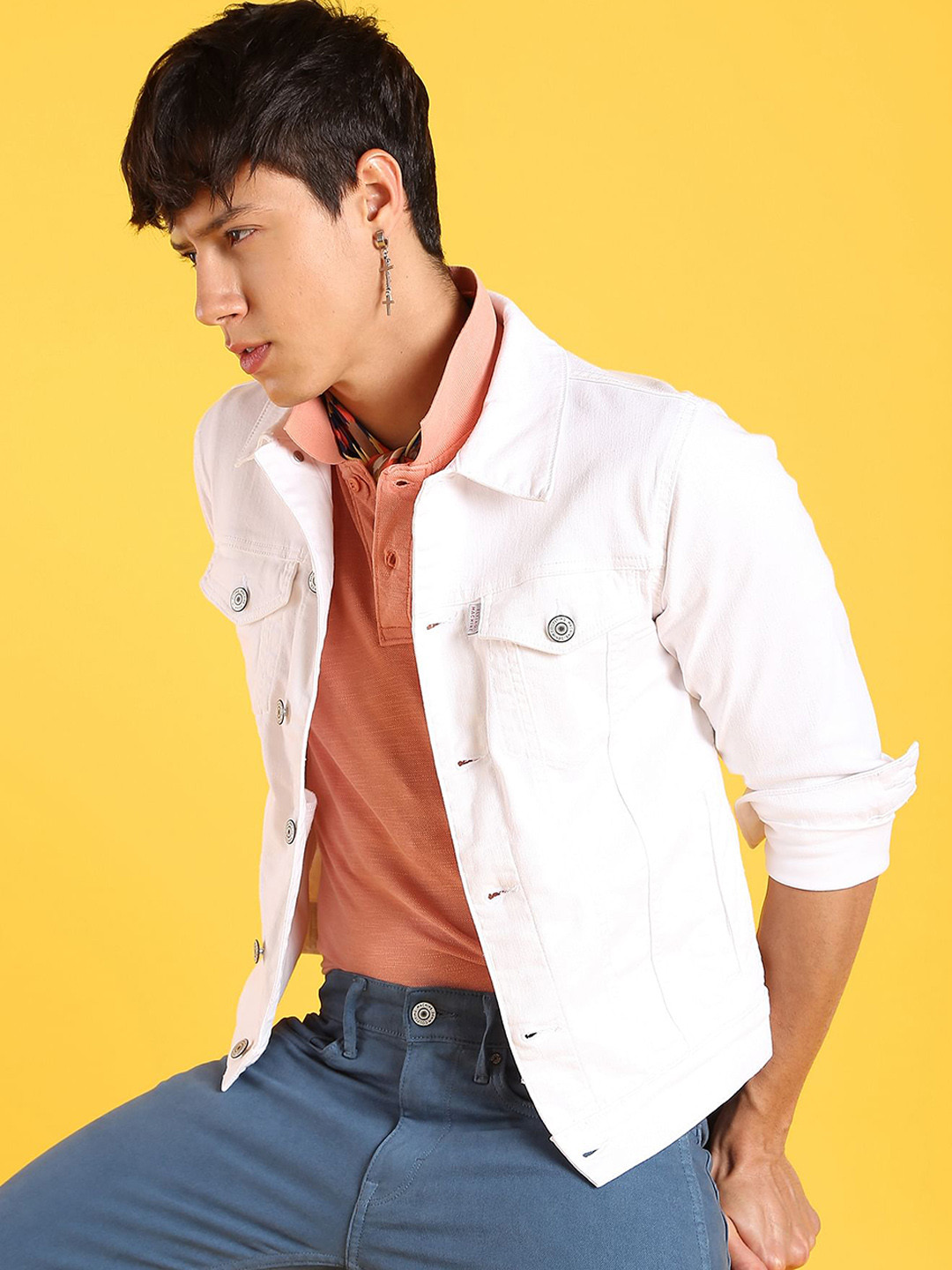 Flying Machine Dual Patch Pocket Denim Jacket