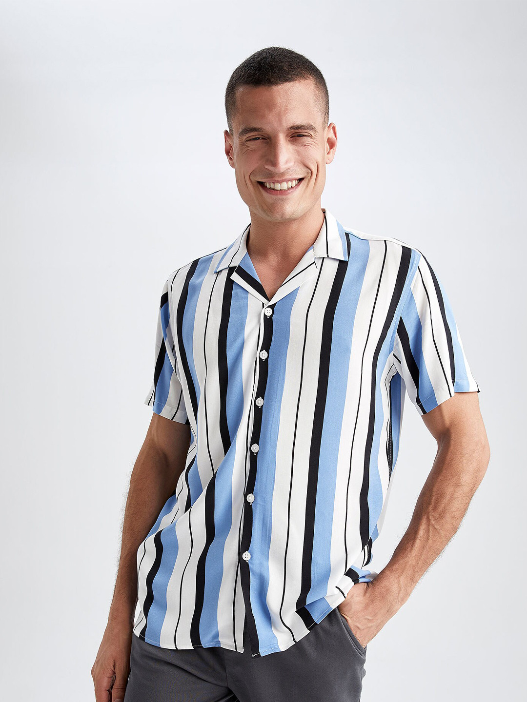 DeFacto Vertical Striped Casual Shirt