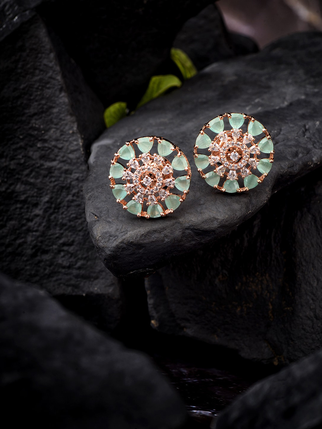 Saraf RS Jewellery Gold Plated Classic Studs Earrings